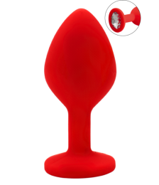 Plug rouge bijou cristal Medium - DB-RY068CRED